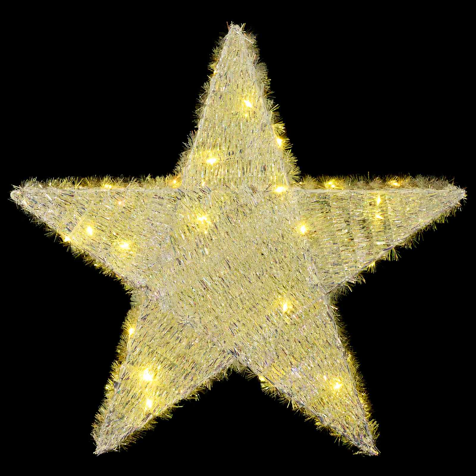 3D božična zvezda 50 LED Toplo bela 55 x 53,5 x 10 cm