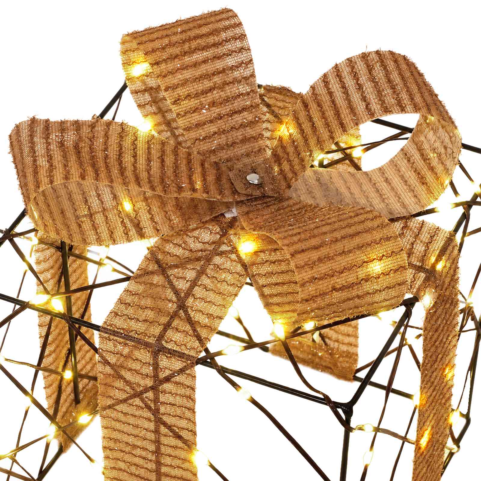 Osvetljena božična darilna škatla 3 kos 150 LED Toplo bela