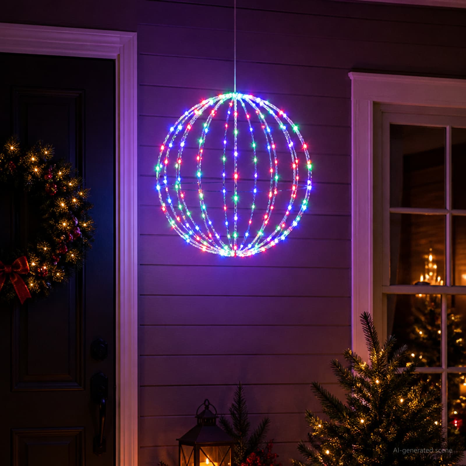 Božična konica za luči 120 LED RGB Premer 40 x 42 cm