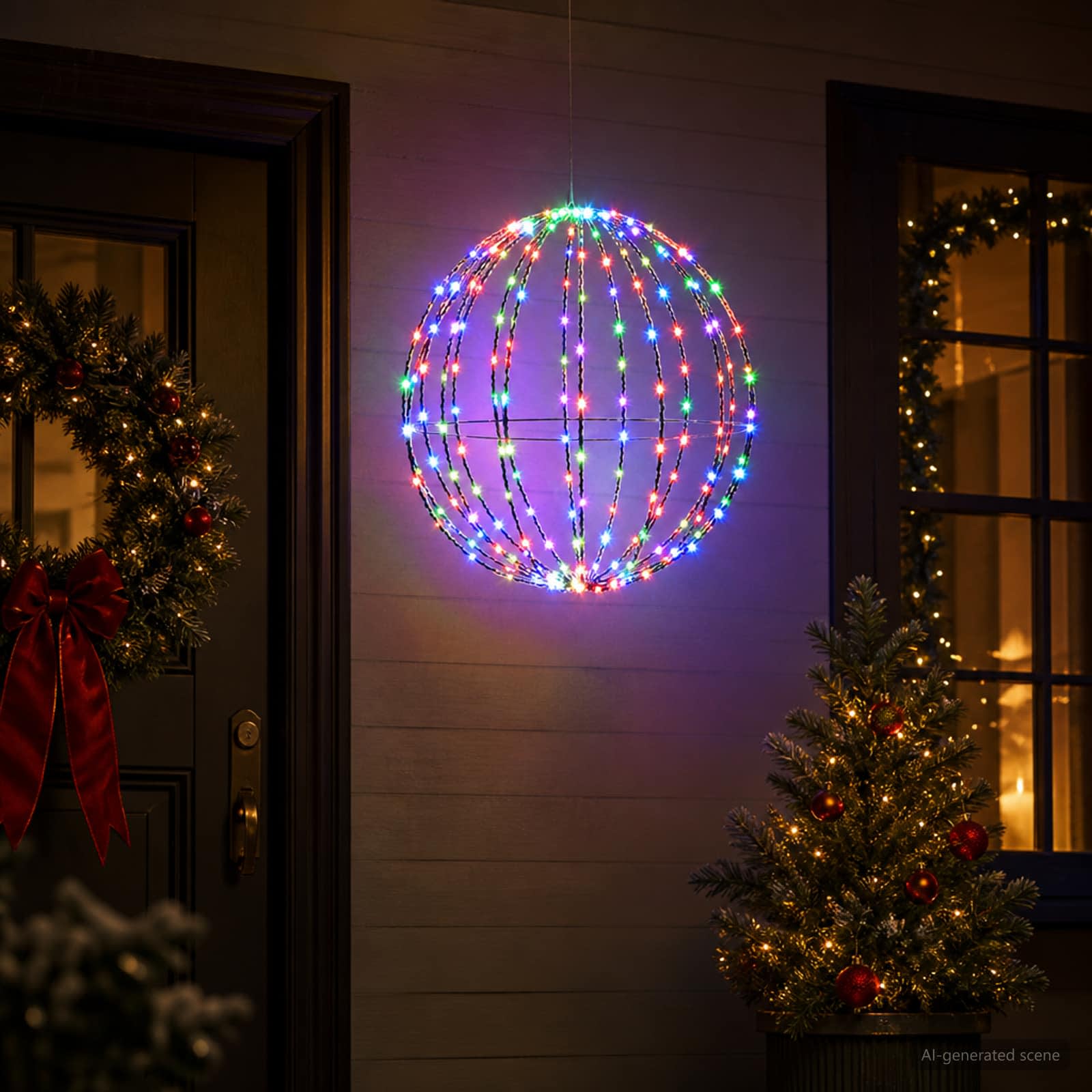 Božična konica za luči 160 LED RGB Premer 50 x 52 cm