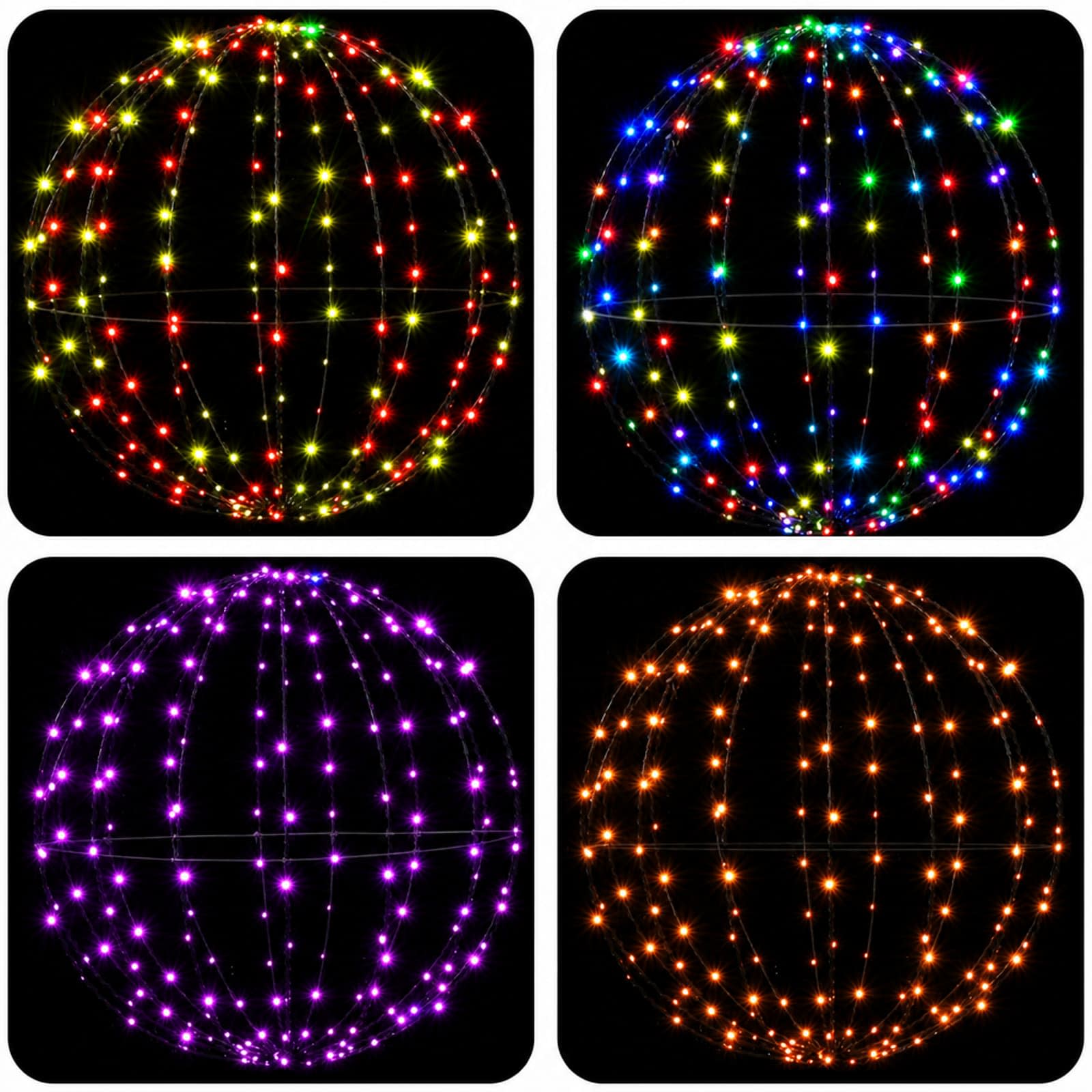 Božična konica za luči 160 LED RGB Premer 50 x 52 cm