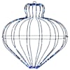 vidaXL J&otilde;ulufiniaalne valgus 192 LED-i Sinine &Oslash; 45 x 40 cm