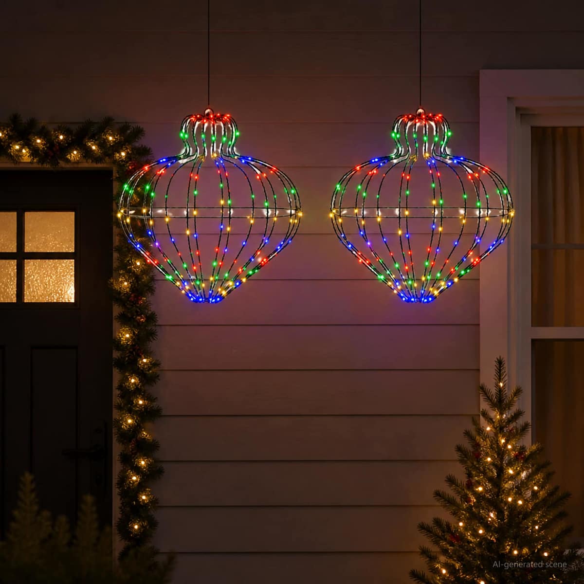Julefinial lys 384 LED'er Dia. 40 x 40 cm