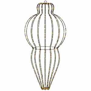 vidaXL J&otilde;ulufiniaalne valgus 320 LED-i Soe valge L&auml;bim&otilde;&otilde;t 40 x 75 cm