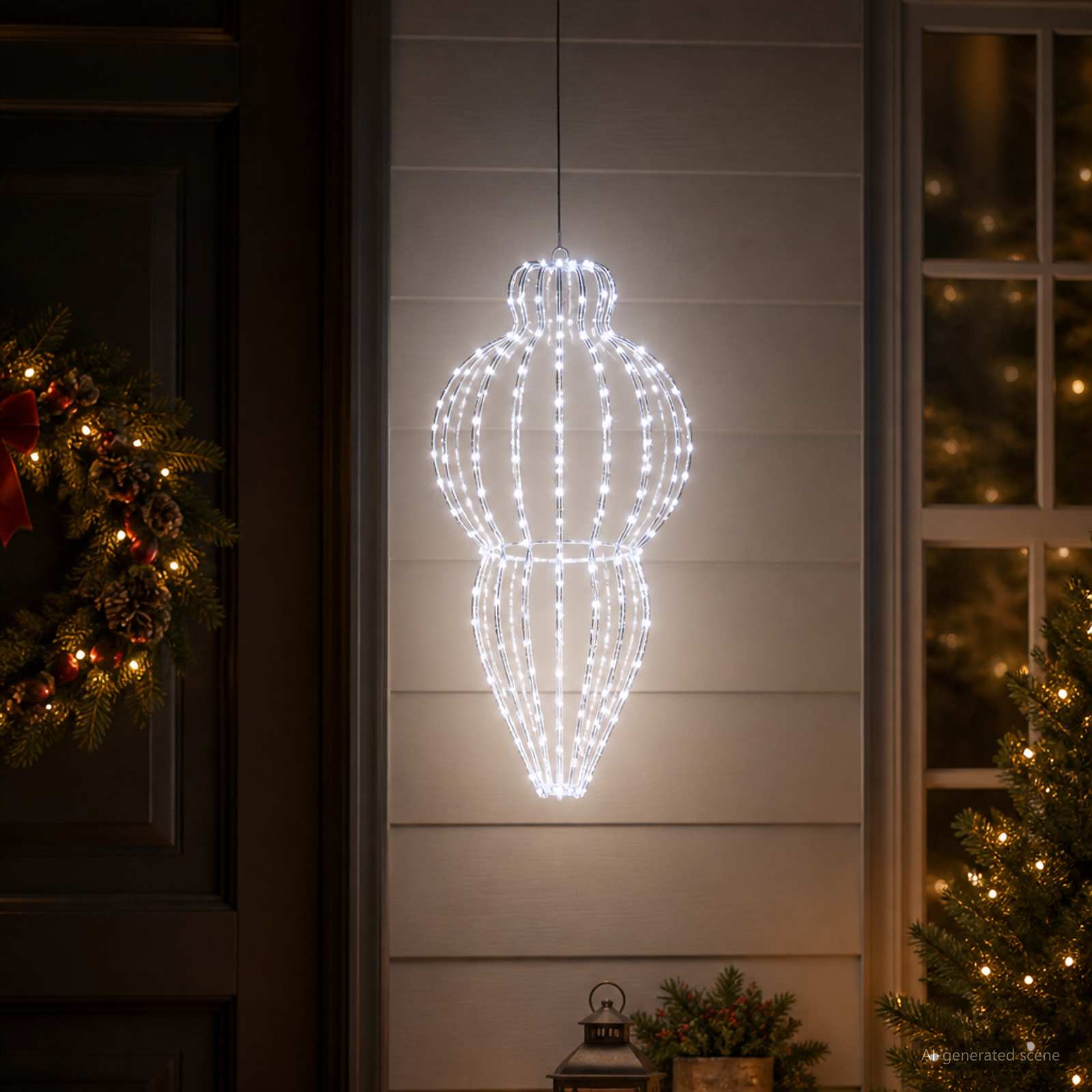 Koničasta božična luč 320 LED Hladno bela Premer 40 x 75 cm