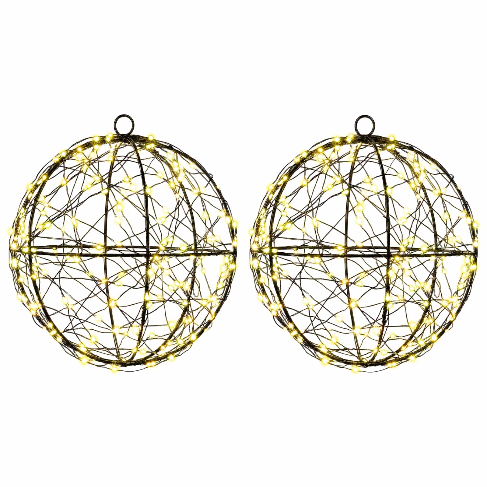 vidaXL Kerst Finial Licht 2 st 400 LED's Warmwit Diameter 20 x 22 cm, foto 3