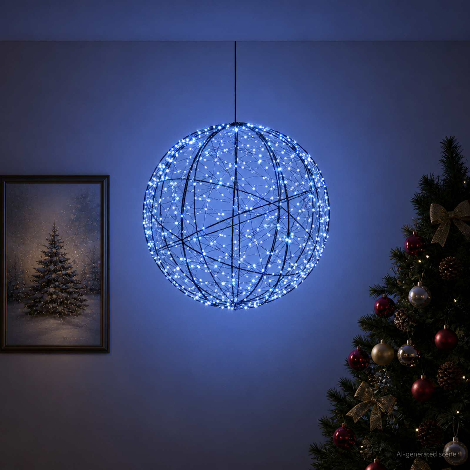 Božična konica za luči 500 LED Modra Premer 40 x 42 cm