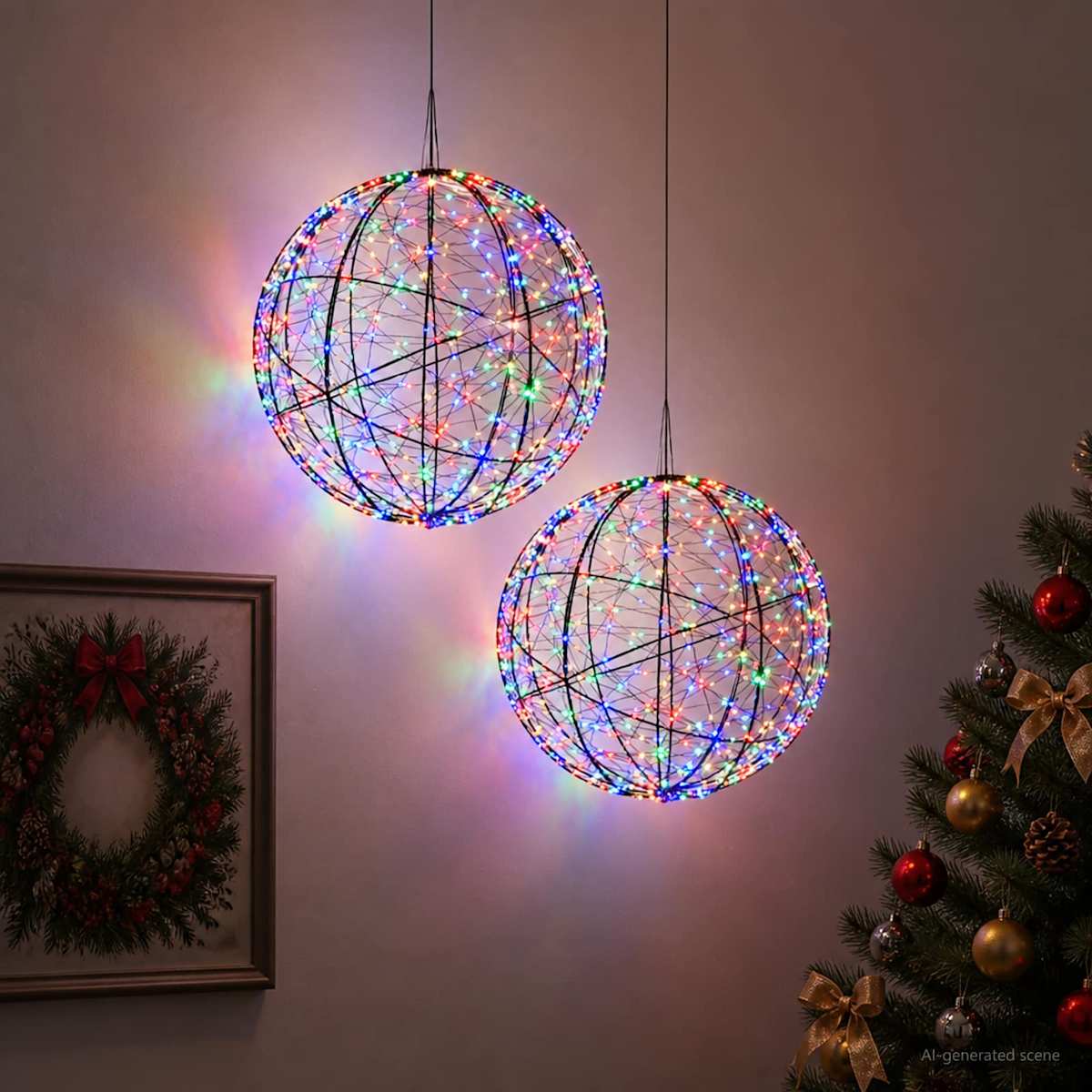 Julefinial lys 1900 LED'er