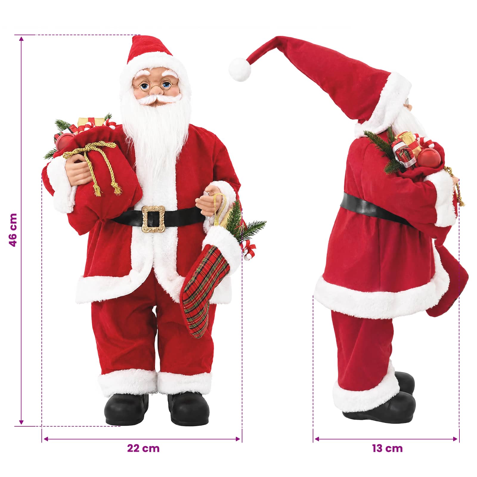 Figura Božička Rdeča 46 cm Poliester