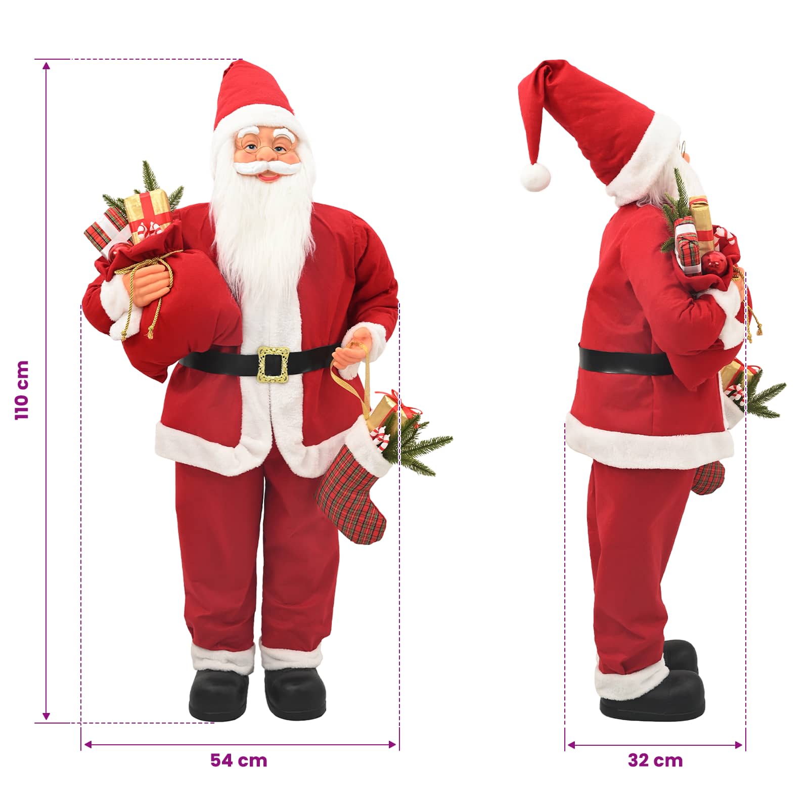 Santa Claus Figure size guide
