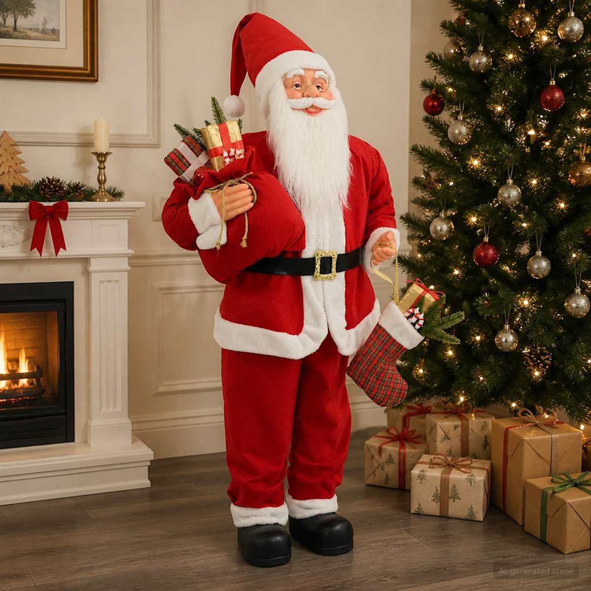 Julemandsfigur Rød Polyester