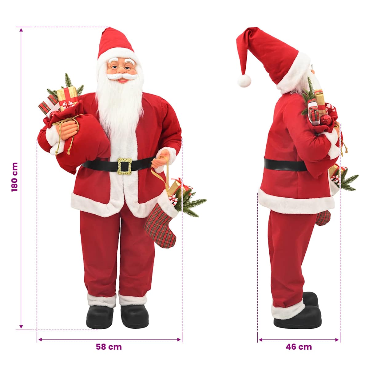 Julemandsfigur Rød Polyester - Billede 8