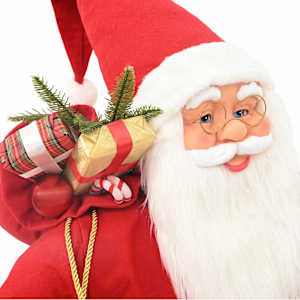 Figurka Santa Clause Červená 110 cm Polyester - obrázek 6