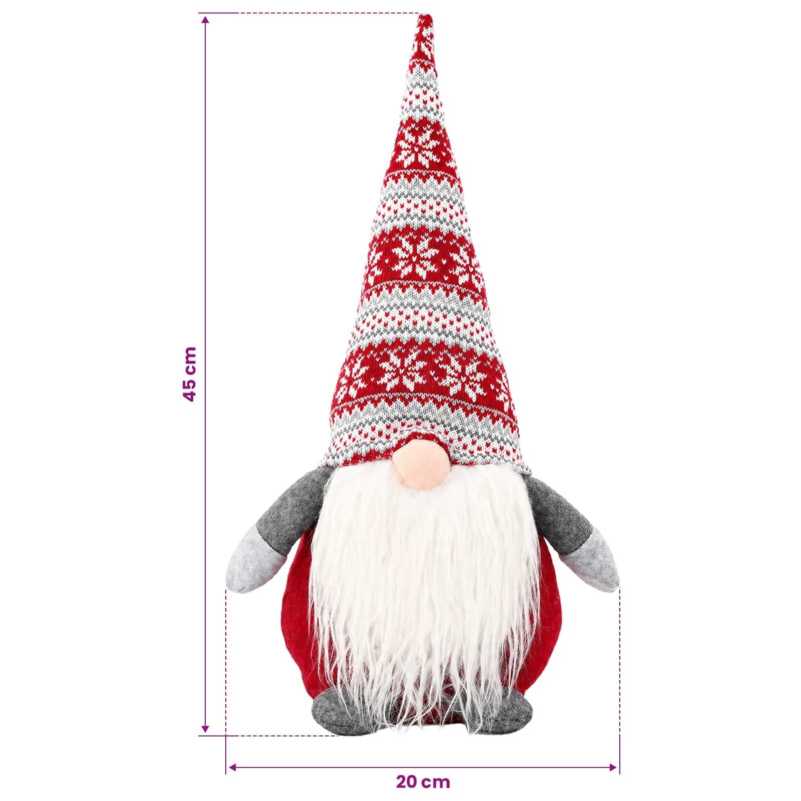 Božični škrat Rdeča 45 cm Poliester