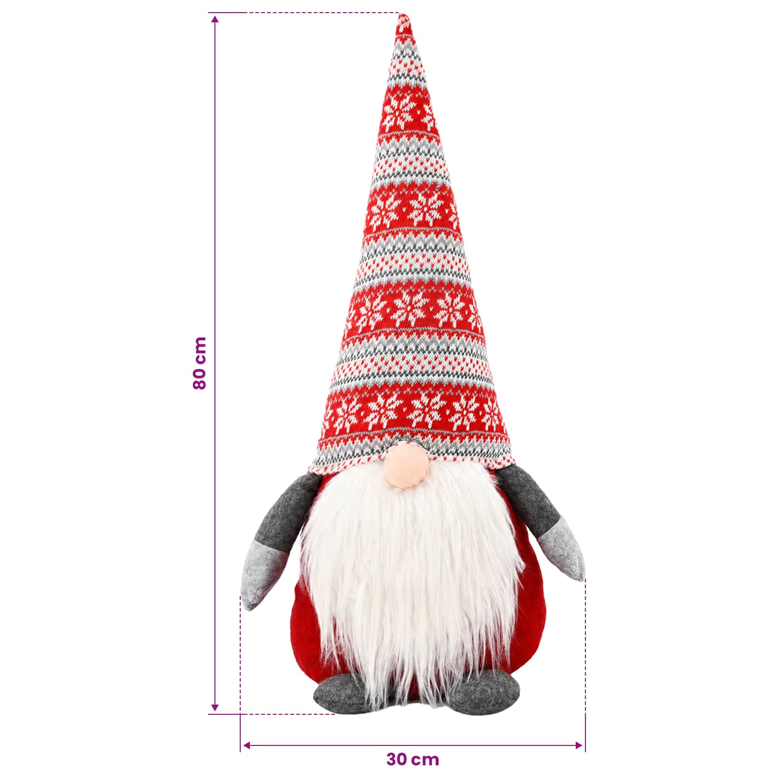 Božični škrat Rdeča 80 cm Poliester