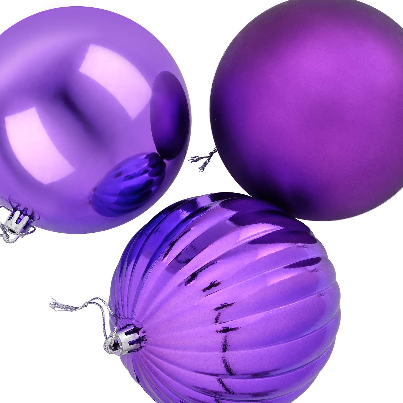 Set božičnih kroglic XL 9 kos Lila Premer 15 cm Plastika