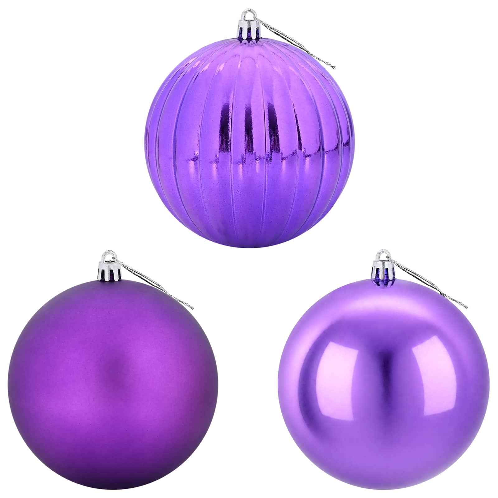 vidaXL Kerstballenset XXL 4 st Lila Dia. 20 cm Kunststof, foto 2
