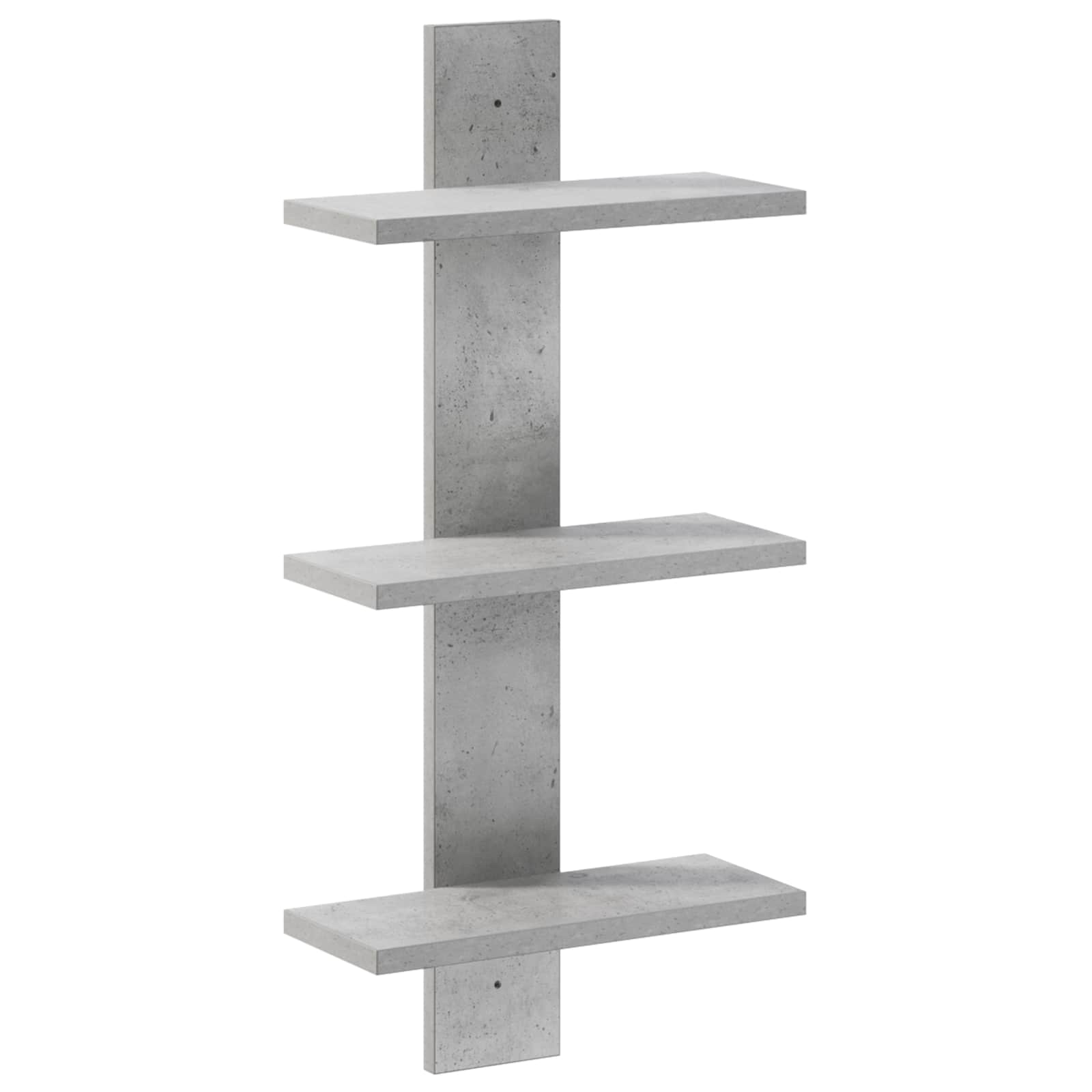 Стенен рафт Бетонно сиво 30 x 13.5 x 64.5 cm — изображение 2
