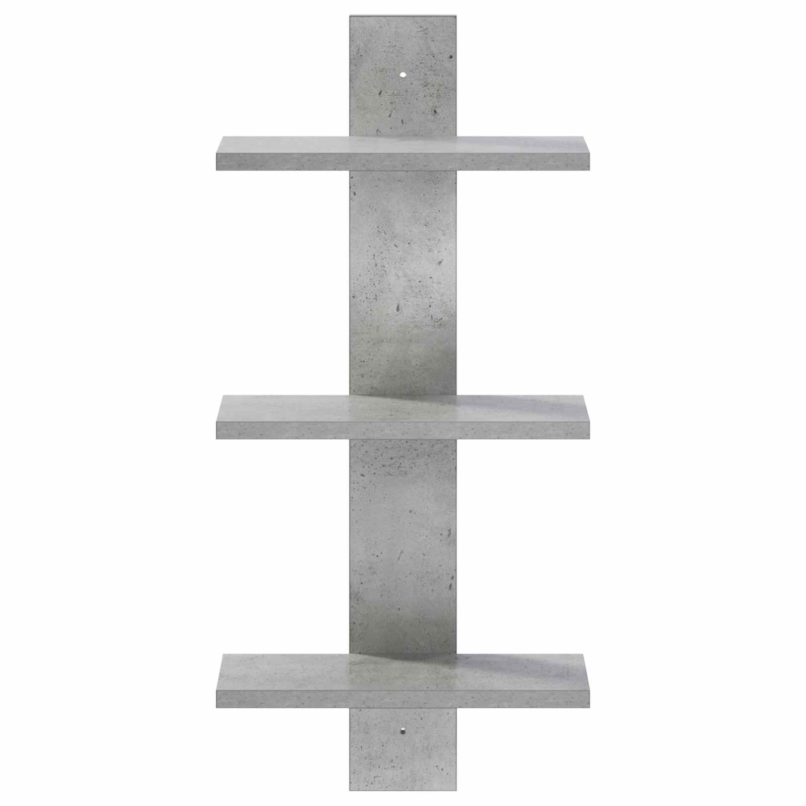 Стенен рафт Бетонно сиво 30 x 13.5 x 64.5 cm — изображение 3