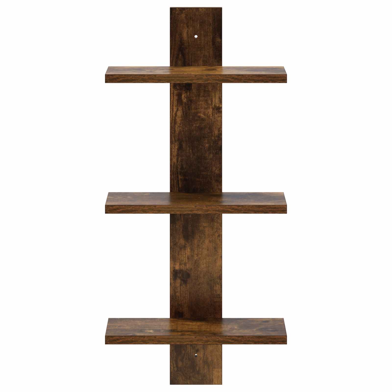 vidaXL - Wandplank - Gerookt - eiken - 30 - x - 13.5 - x - 64.5 - cm - Bewerkt - hout