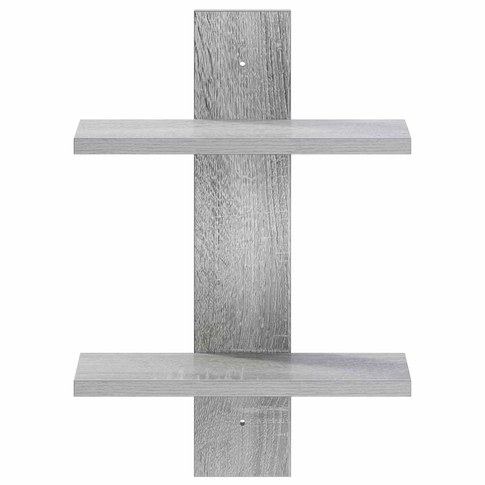 vidaXL - Wandplank - Grijs - Sonoma - 30 - x - 13,5 - x - 43 - cm - Bewerkt - hout