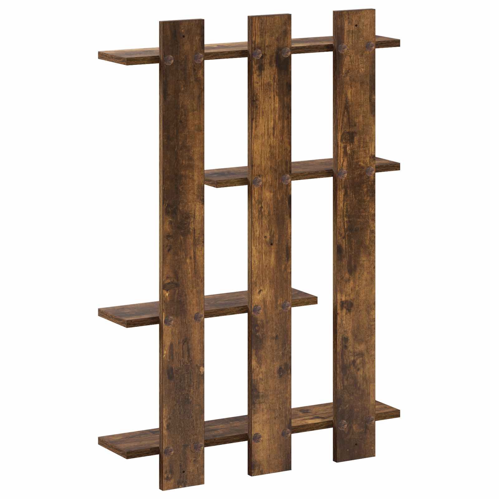 Stenska polica Dimljen hrast 61 x 13,5 x 88 cm Inženirski les