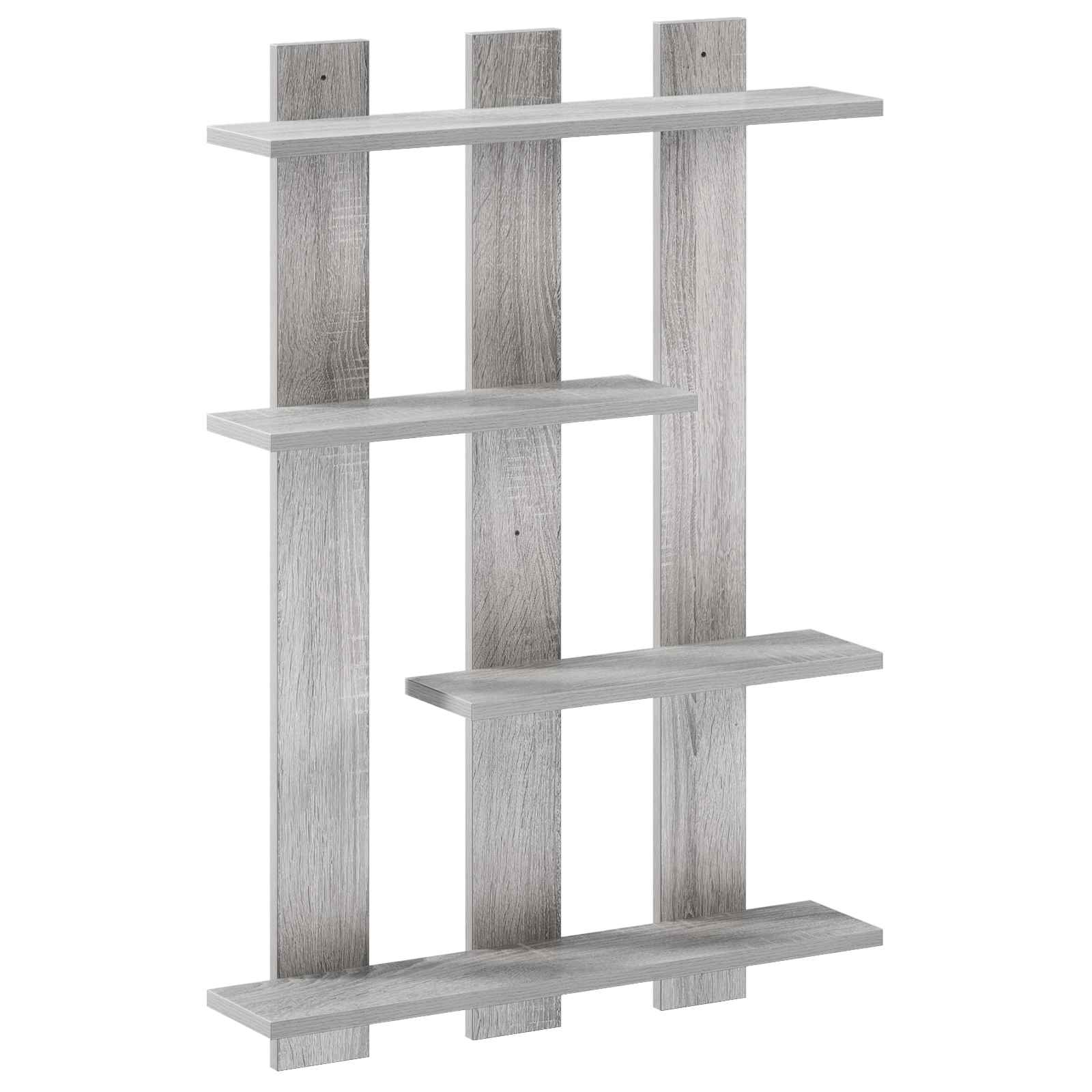 Stenska polica Siva Sonoma 61 x 13,5 x 88 cm Inženirski les