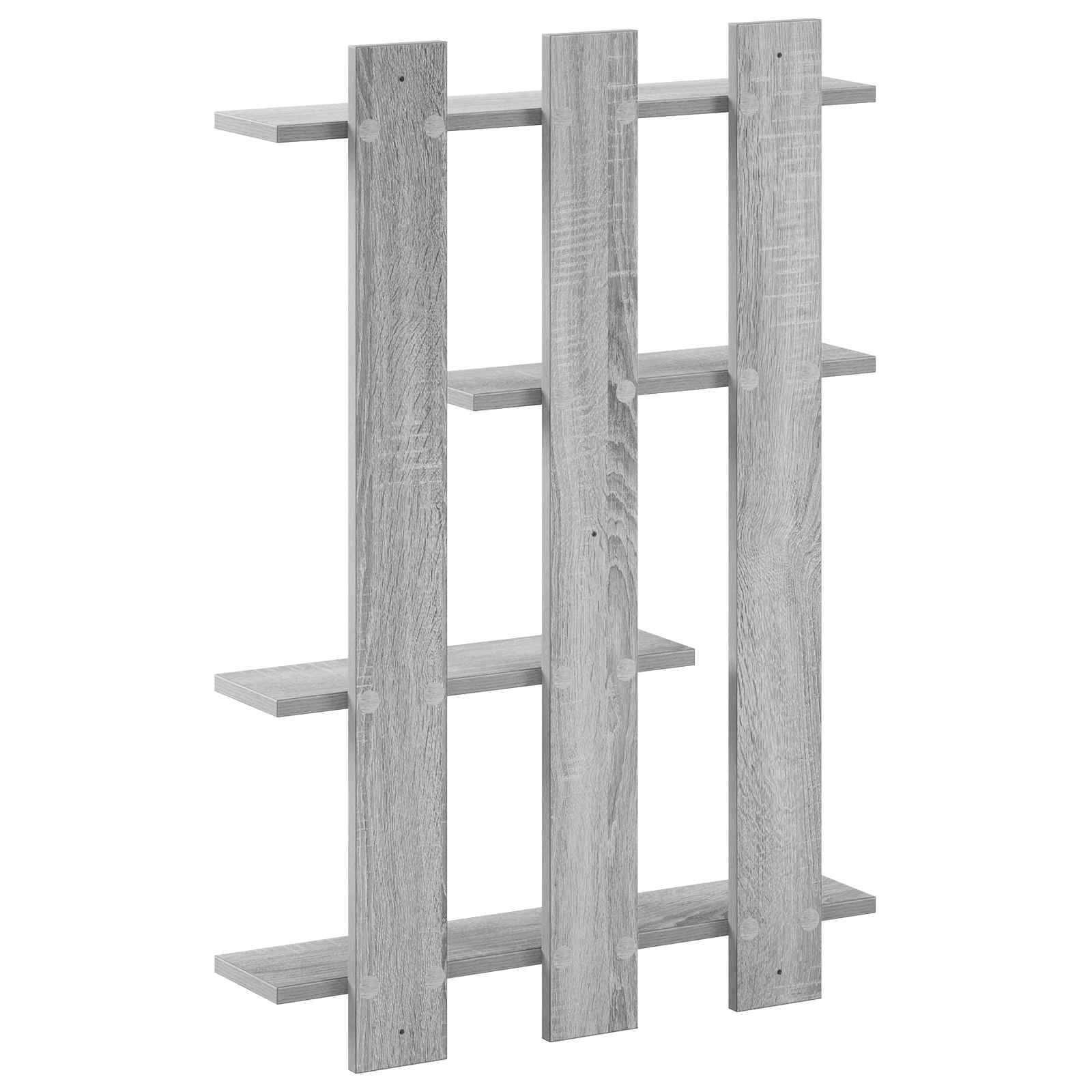 Stenska polica Siva Sonoma 61 x 13,5 x 88 cm Inženirski les