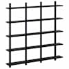 vidaXL Seinariiul Must tamm 102 x 13.5 x 102 cm Tehispuit