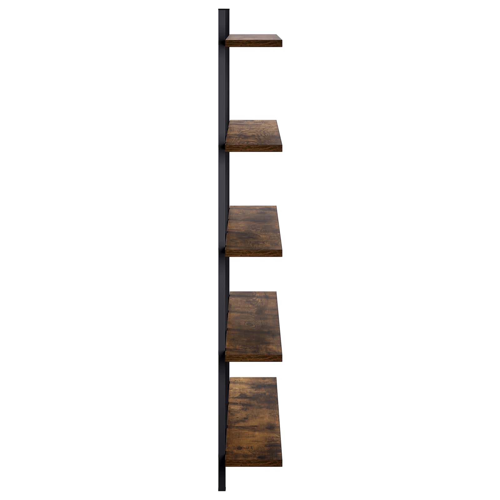 Stenska polica Dimljen hrast 102 x 13,5 x 102 cm Inženirski les