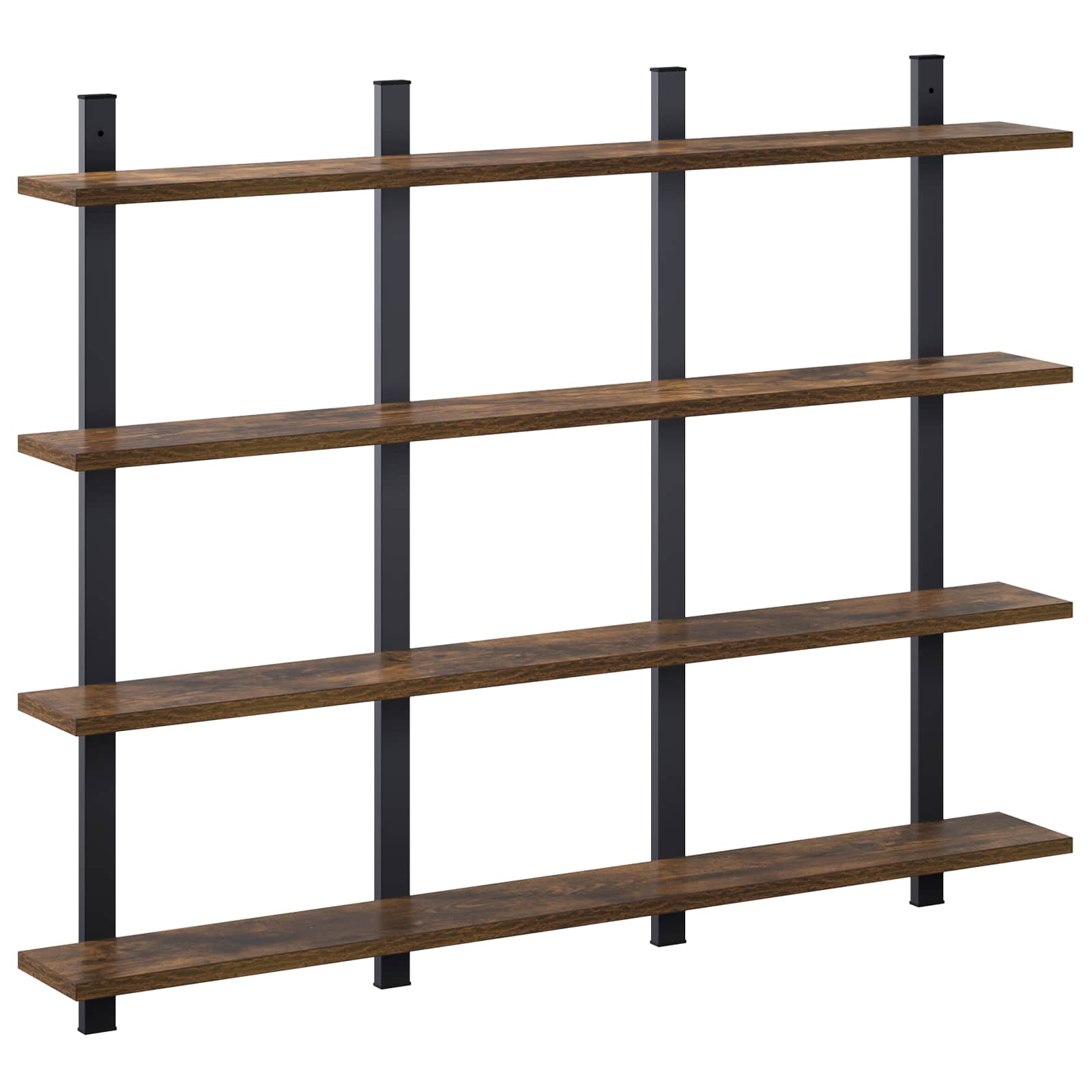 Stenska polica Dimljen hrast 102 x 13.5 x 80 cm Inženirski les