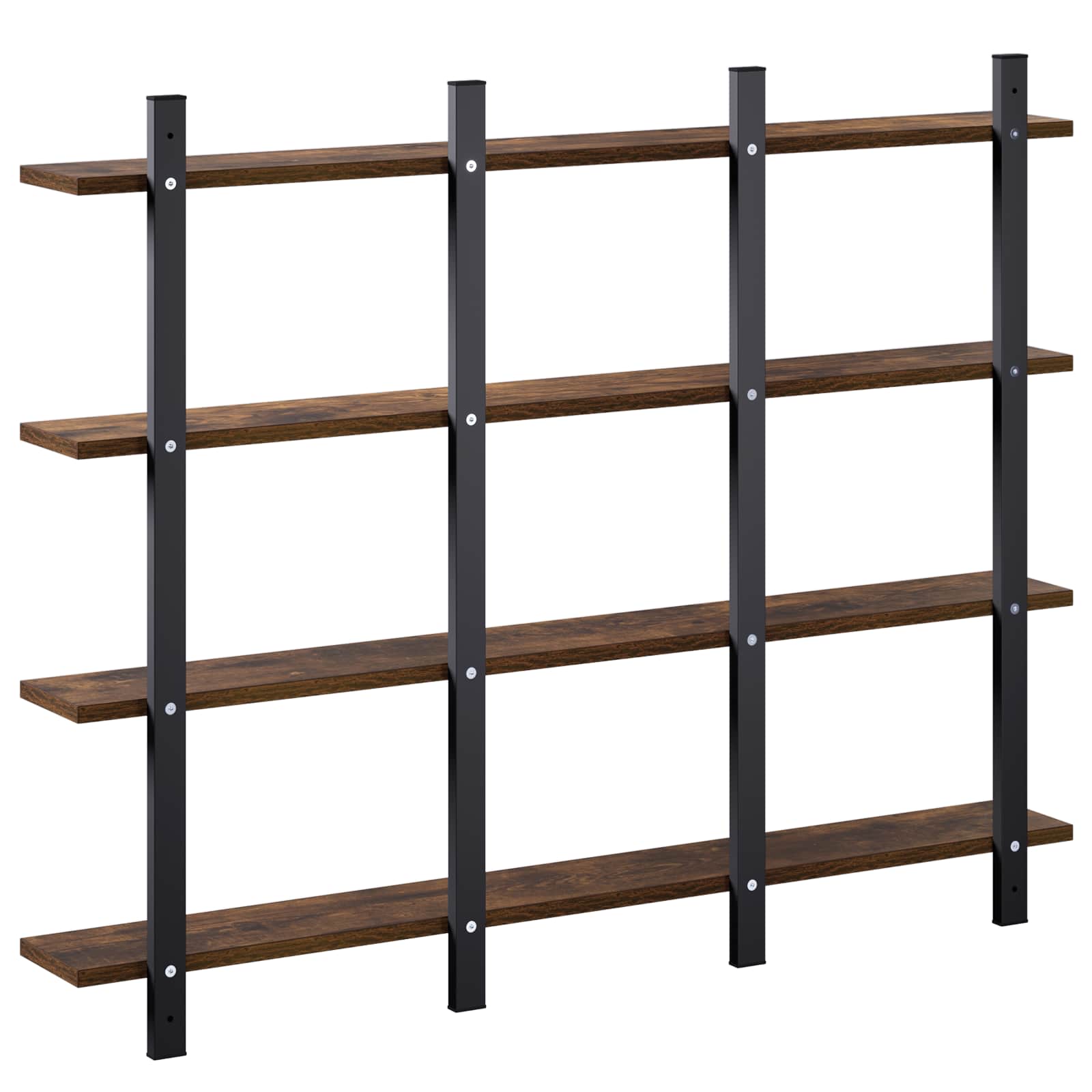Stenska polica Dimljen hrast 102 x 13.5 x 80 cm Inženirski les