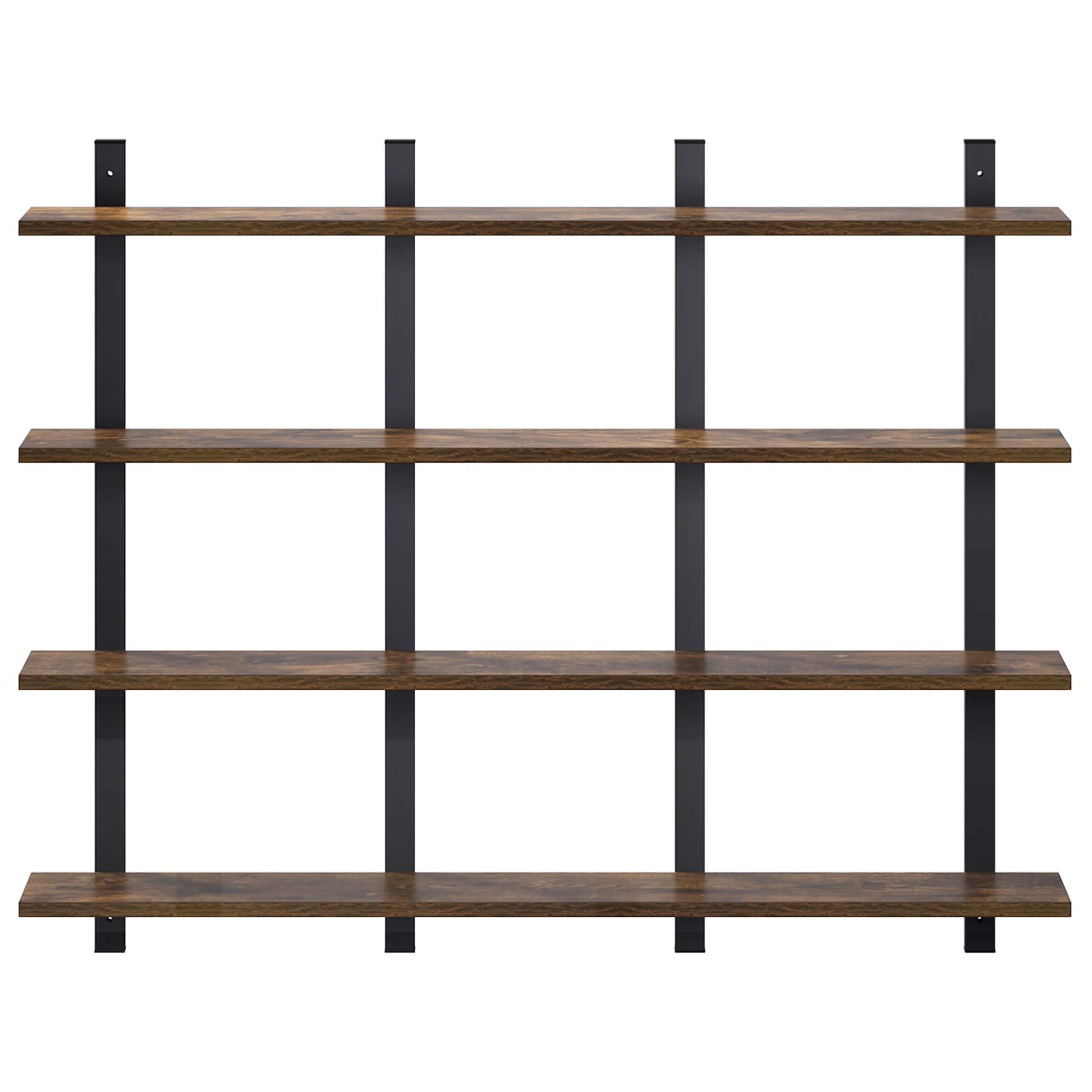 Stenska polica Dimljen hrast 102 x 13.5 x 80 cm Inženirski les