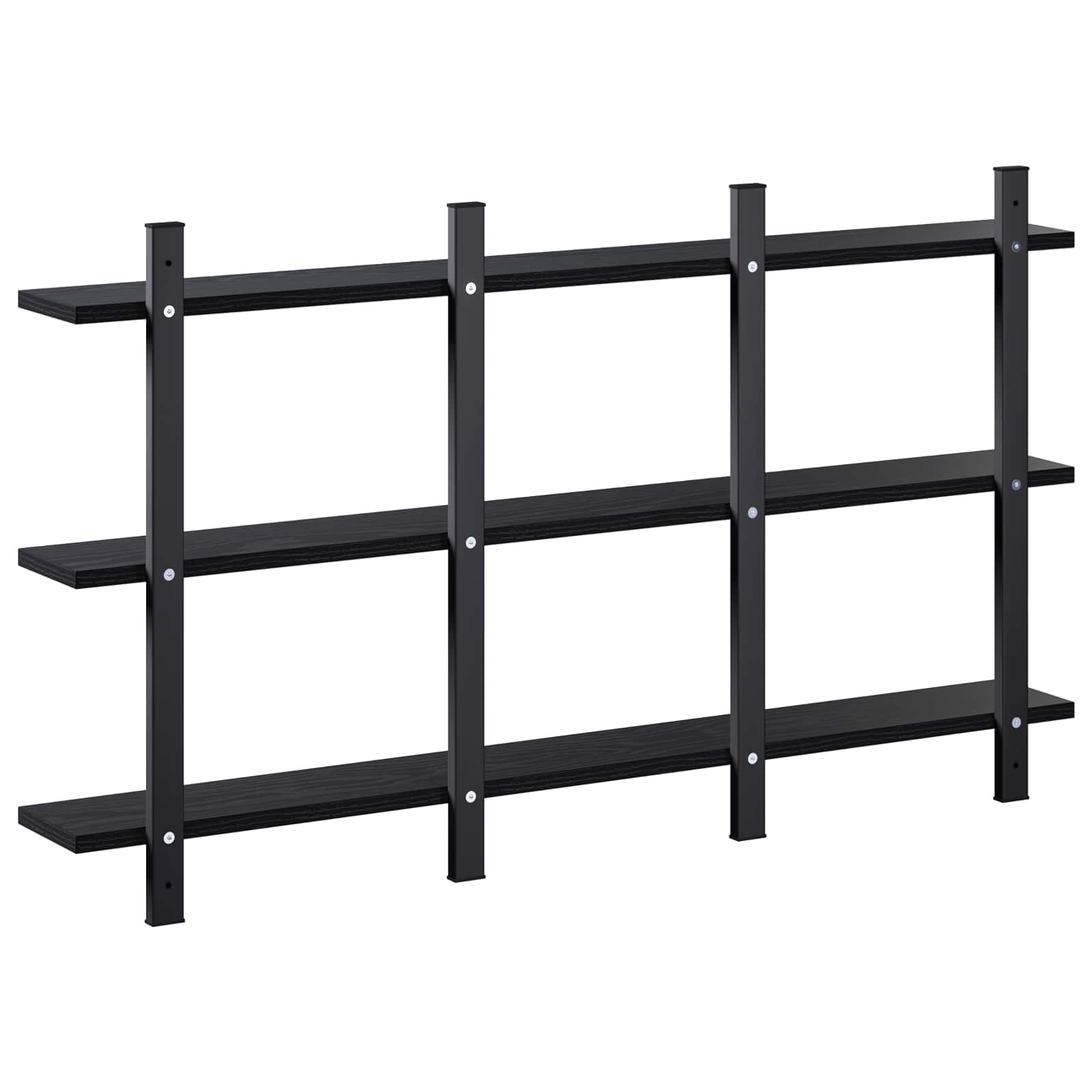 Stenska polica Črni hrast 102 x 13.5 x 58 cm Inženirski les