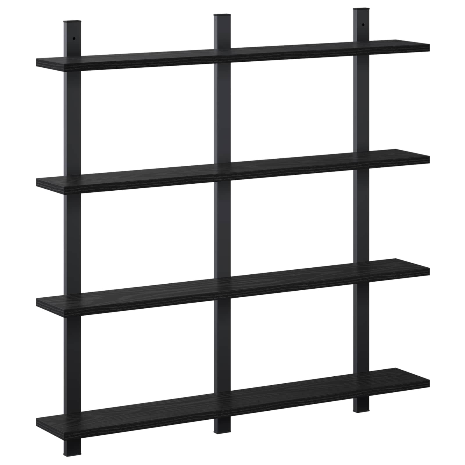 Stenska polica Črni hrast 79.5 x 13.5 x 80 cm Inženirski les