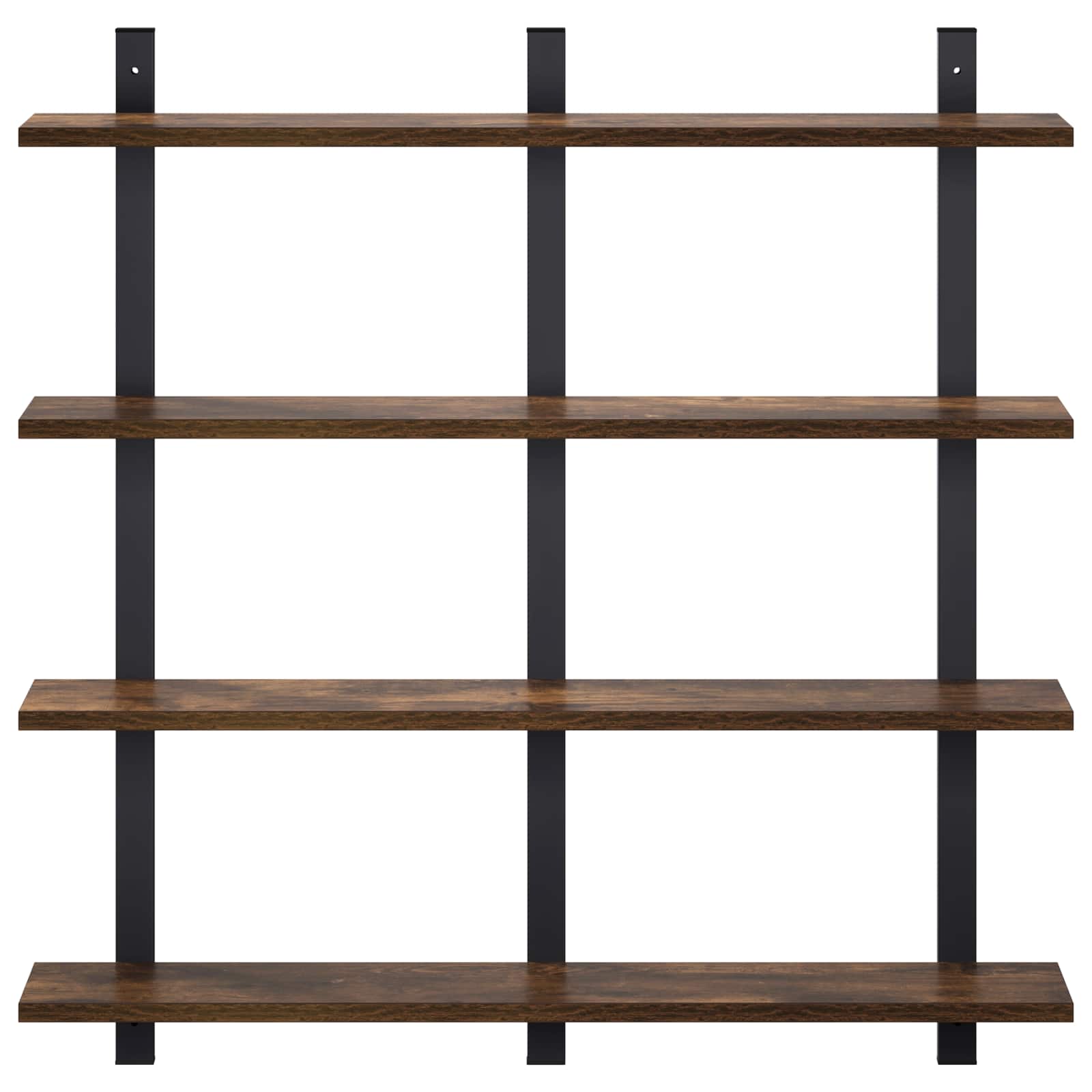 vidaXL - Wandplank - Gerookt - eiken - 79.5 - x - 13.5 - x - 80 - cm - Bewerkt - hout