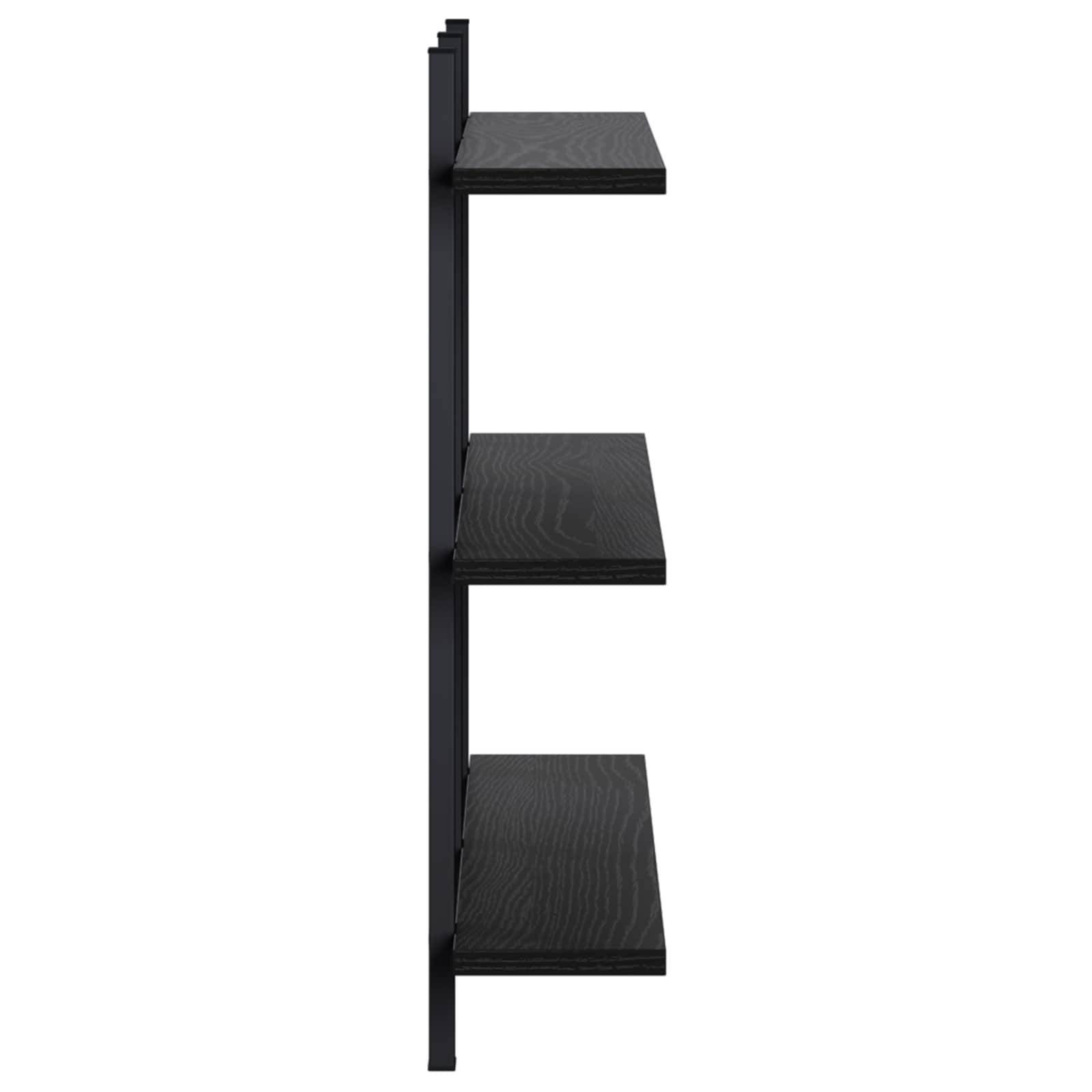 Ράφι Τοίχου Μαύρη Δρυς 79.5 x 13.5 x 58 cm Επεξεργασμένο Ξύλο - Image 4