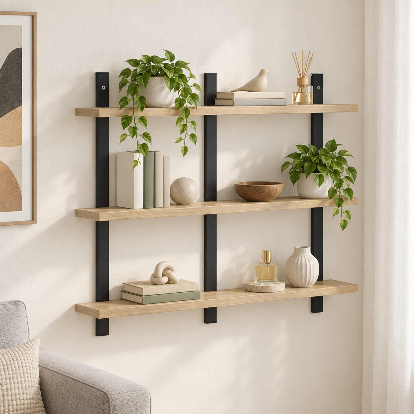 Ράφι Τοίχου Sonoma Δρυς 79.5 x 13.5 x 58 cm Επεξεργασμένο Ξύλο