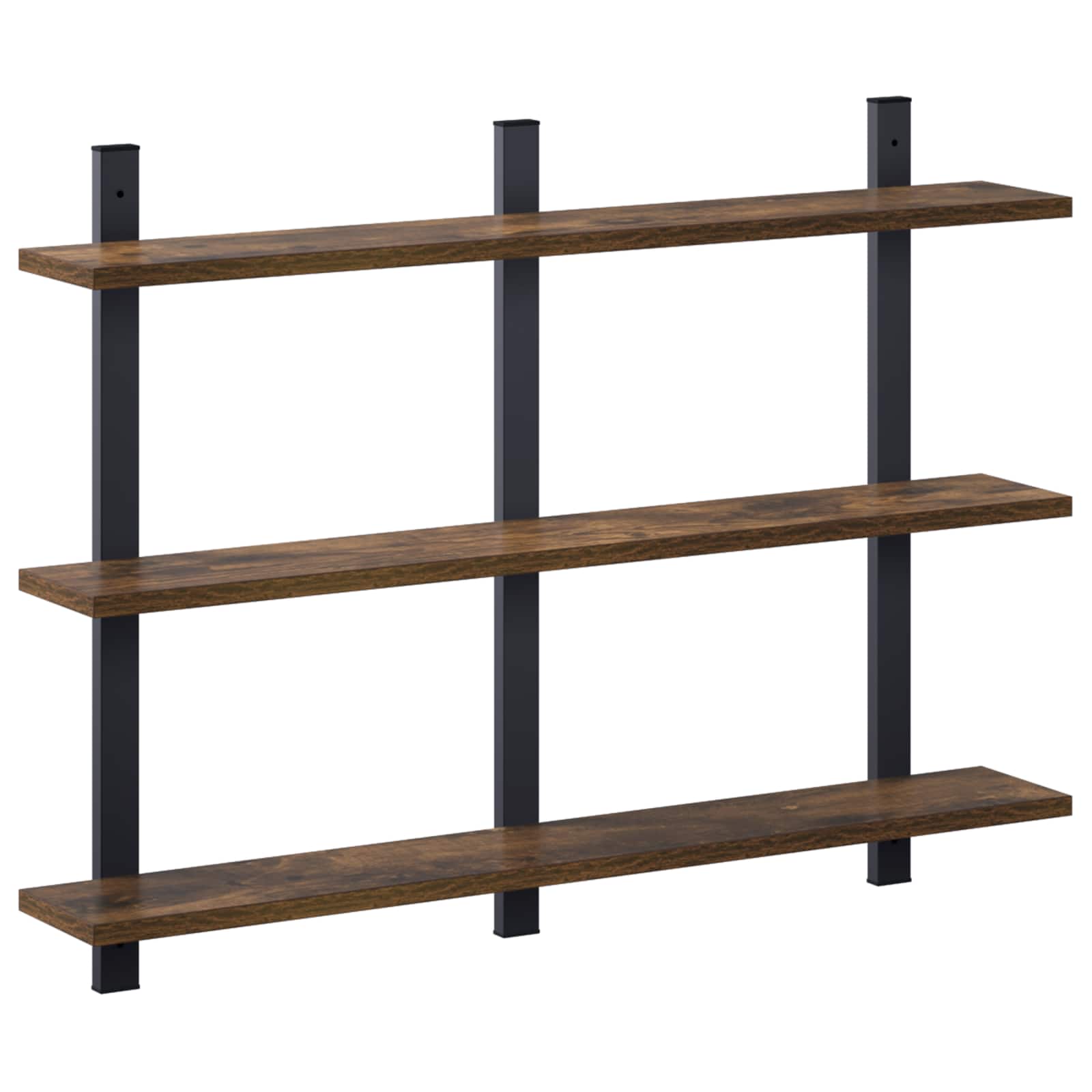 vidaXL Wandplank Gerookt eiken 79.5 x 13.5 x 58 cm Bewerkt hout, foto 3