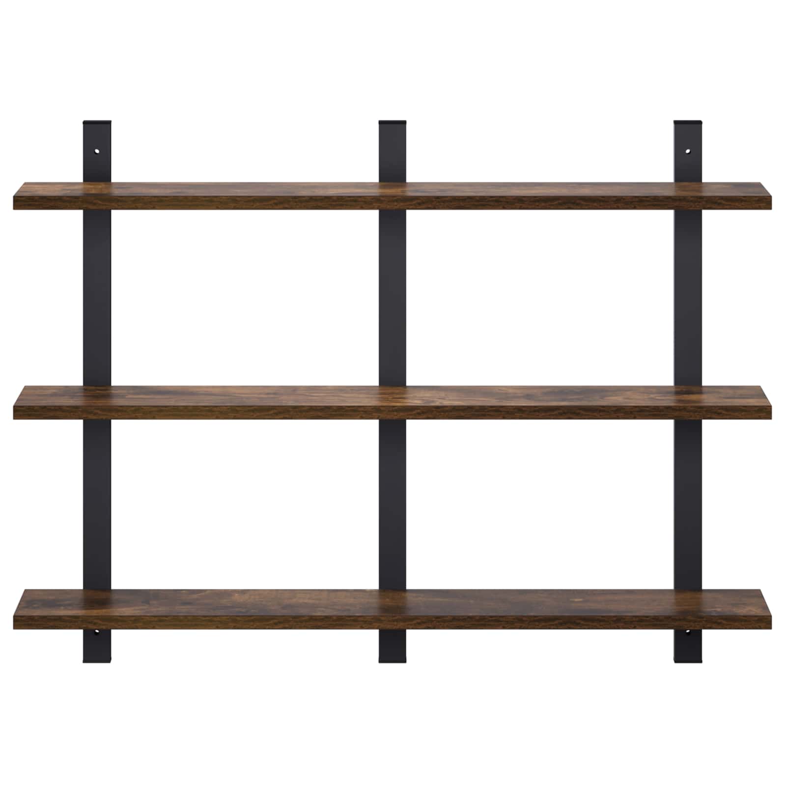 vidaXL - Wandplank - Gerookt - eiken - 79.5 - x - 13.5 - x - 58 - cm - Bewerkt - hout