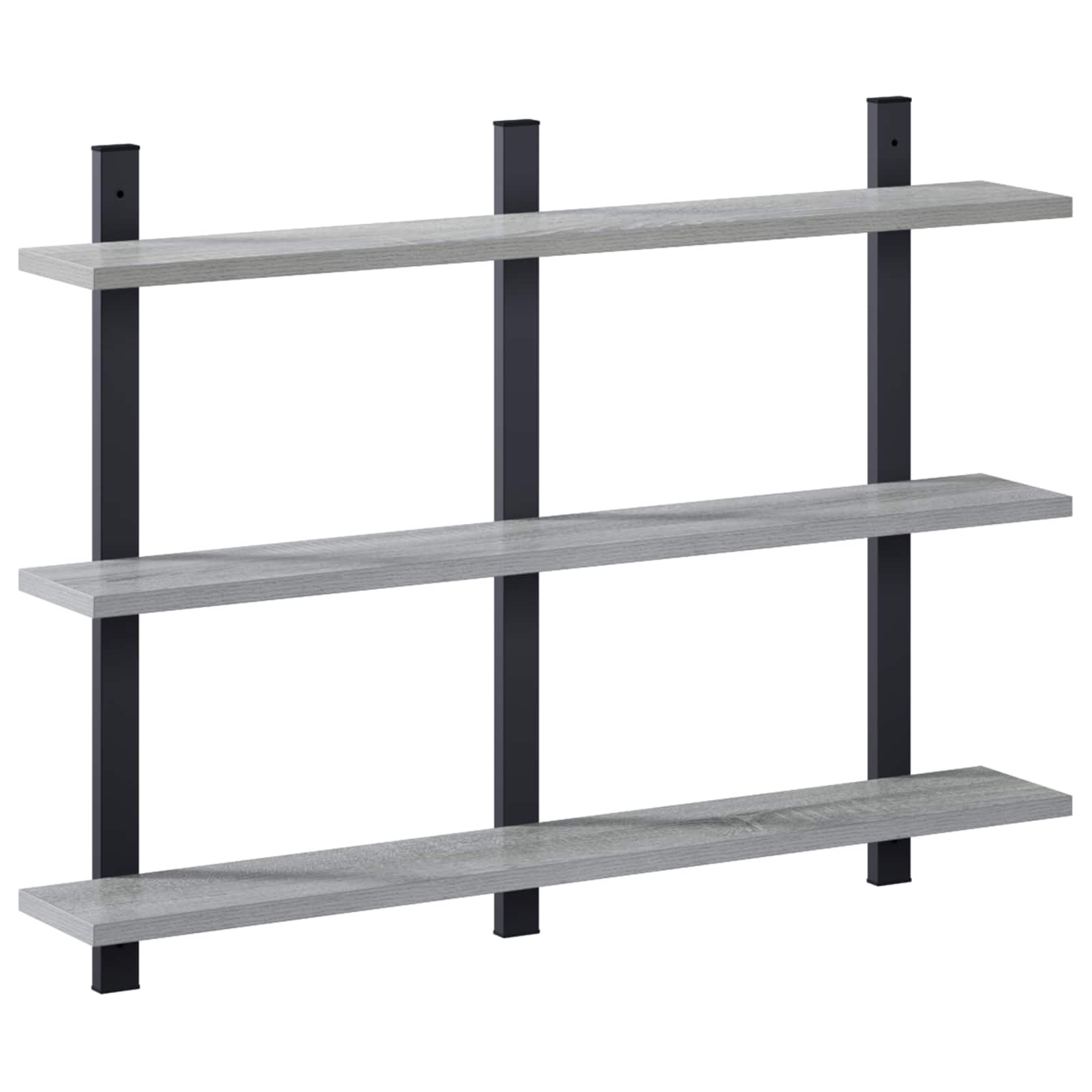 vidaXL Wandplank Grijs Sonoma 79.5 x 13.5 x 58 cm Bewerkt hout, foto 3