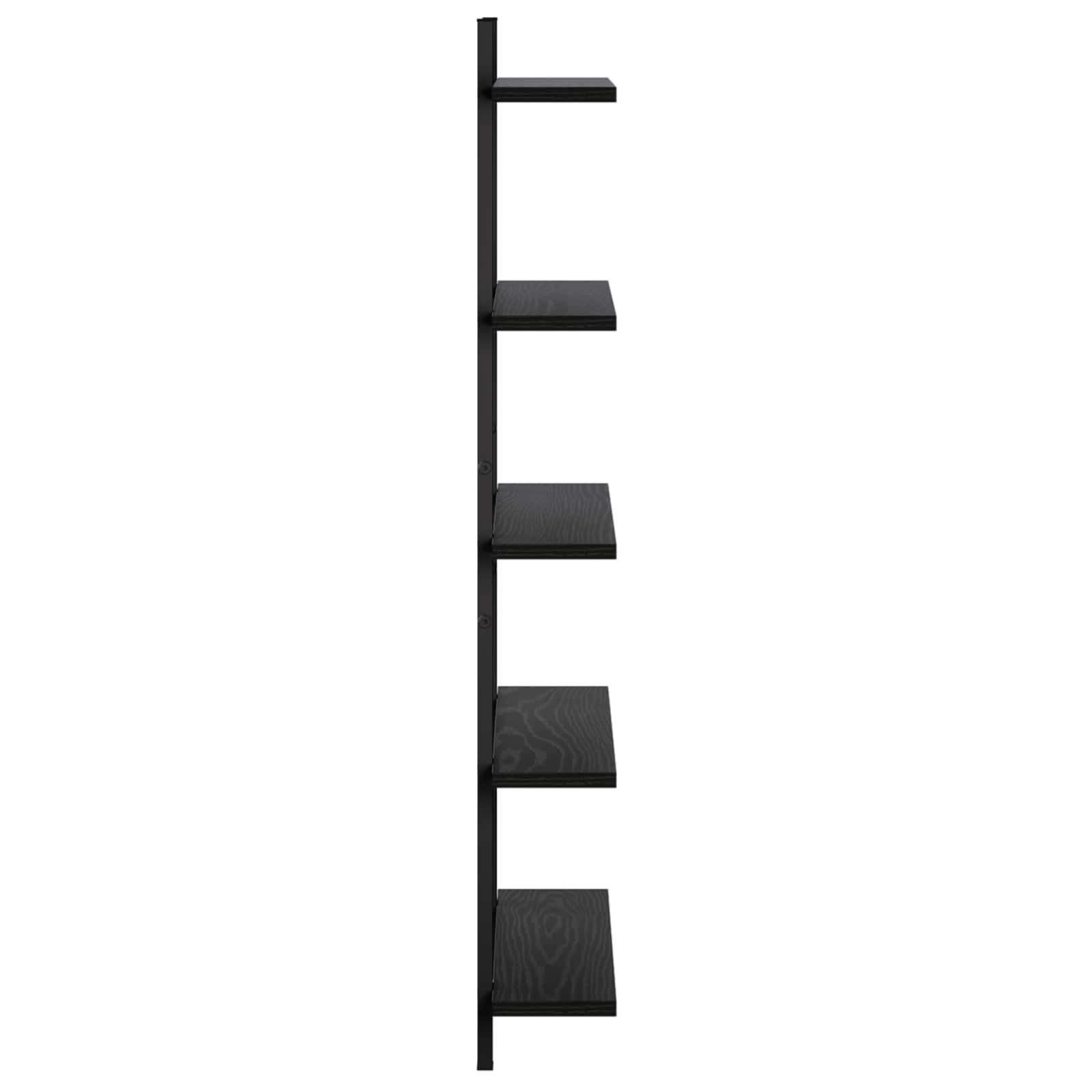 Stenska polica Črni hrast 60.5 x 13.5 x 102.5 cm Inženirski les