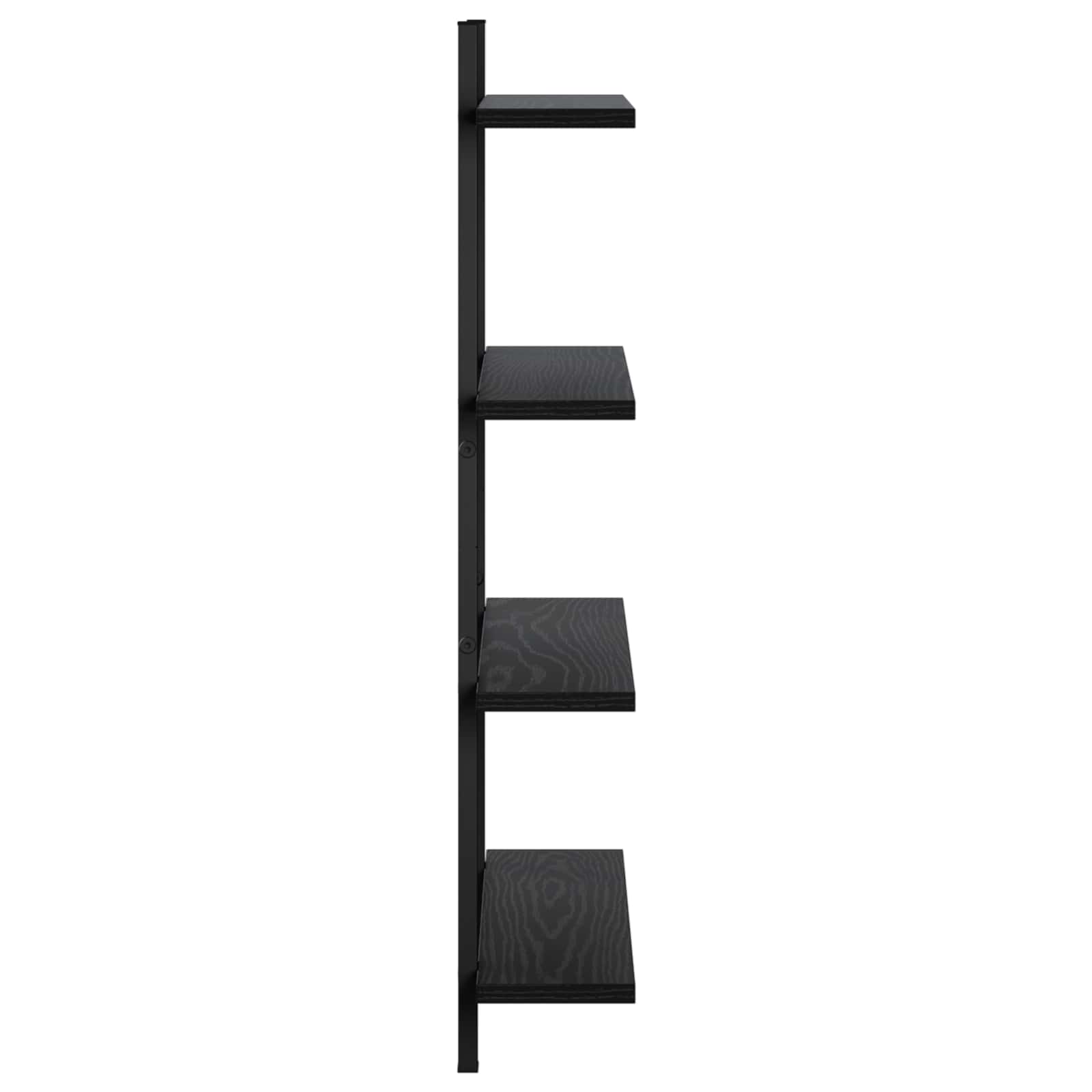 Stenska polica Črni hrast 60.5 x 13.5 x 80.5 cm Inženirski les