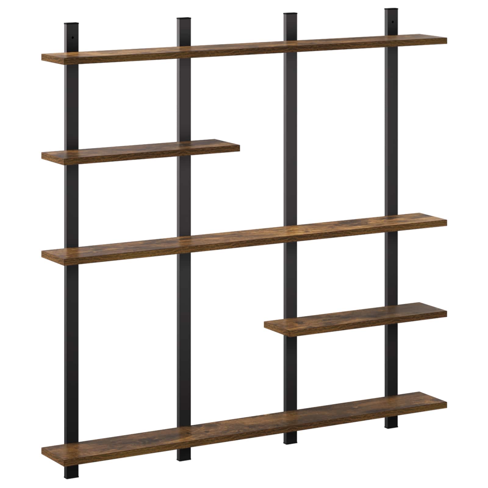 vidaXL Wandplank Gerookt eiken 102 x 13,5 x 102,5 cm Bewerkt hout, foto 3