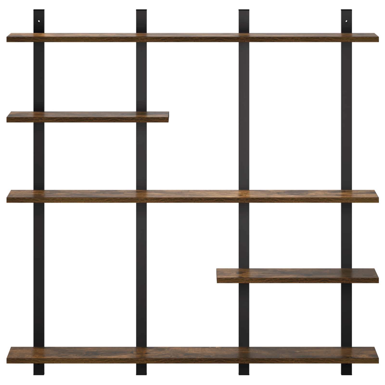 vidaXL Wandplank Gerookt eiken 102 x 13,5 x 102,5 cm Bewerkt hout, foto 2