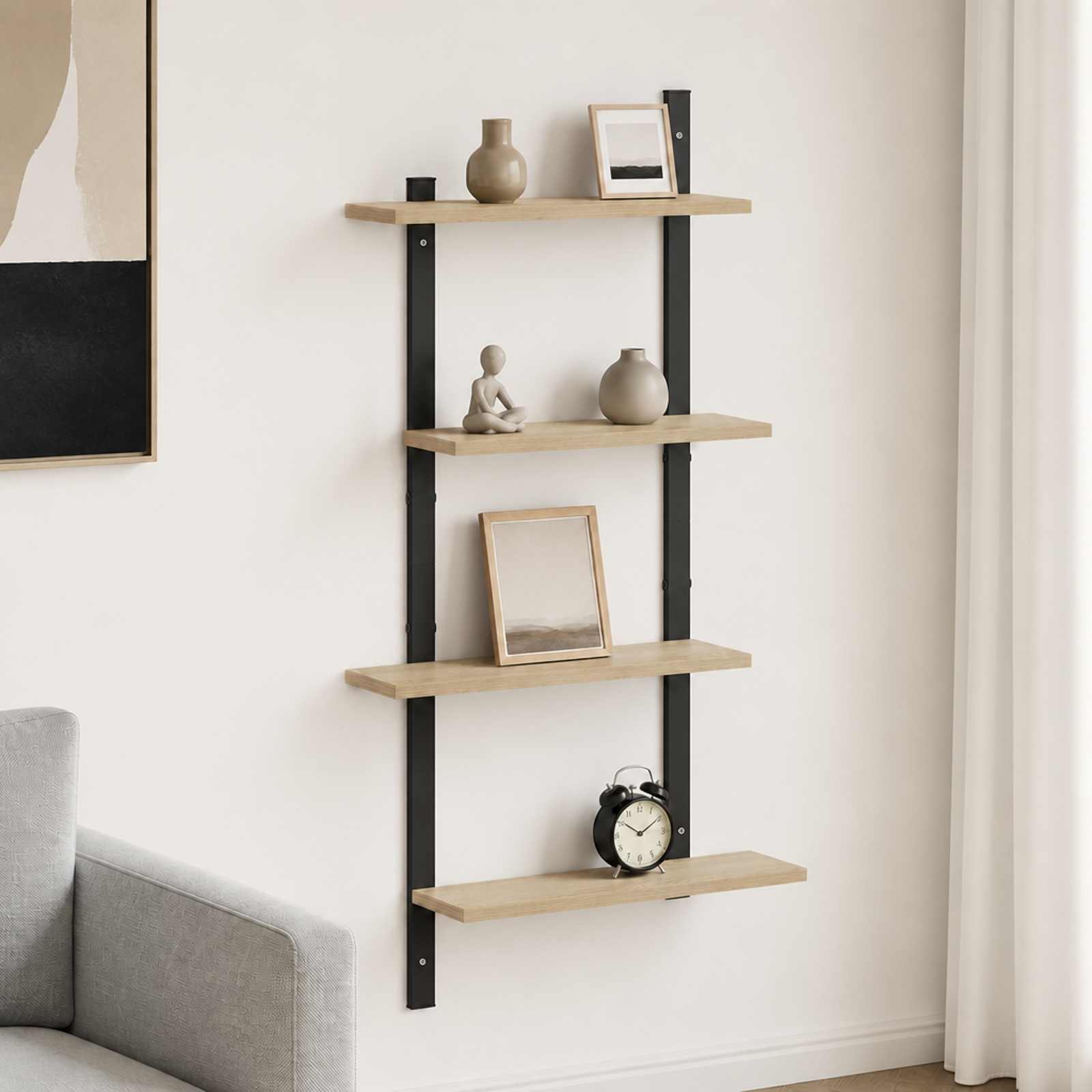 Wandplank Sonoma Eiken 61 x 13.5 x 105.5 cm Bewerkt hout