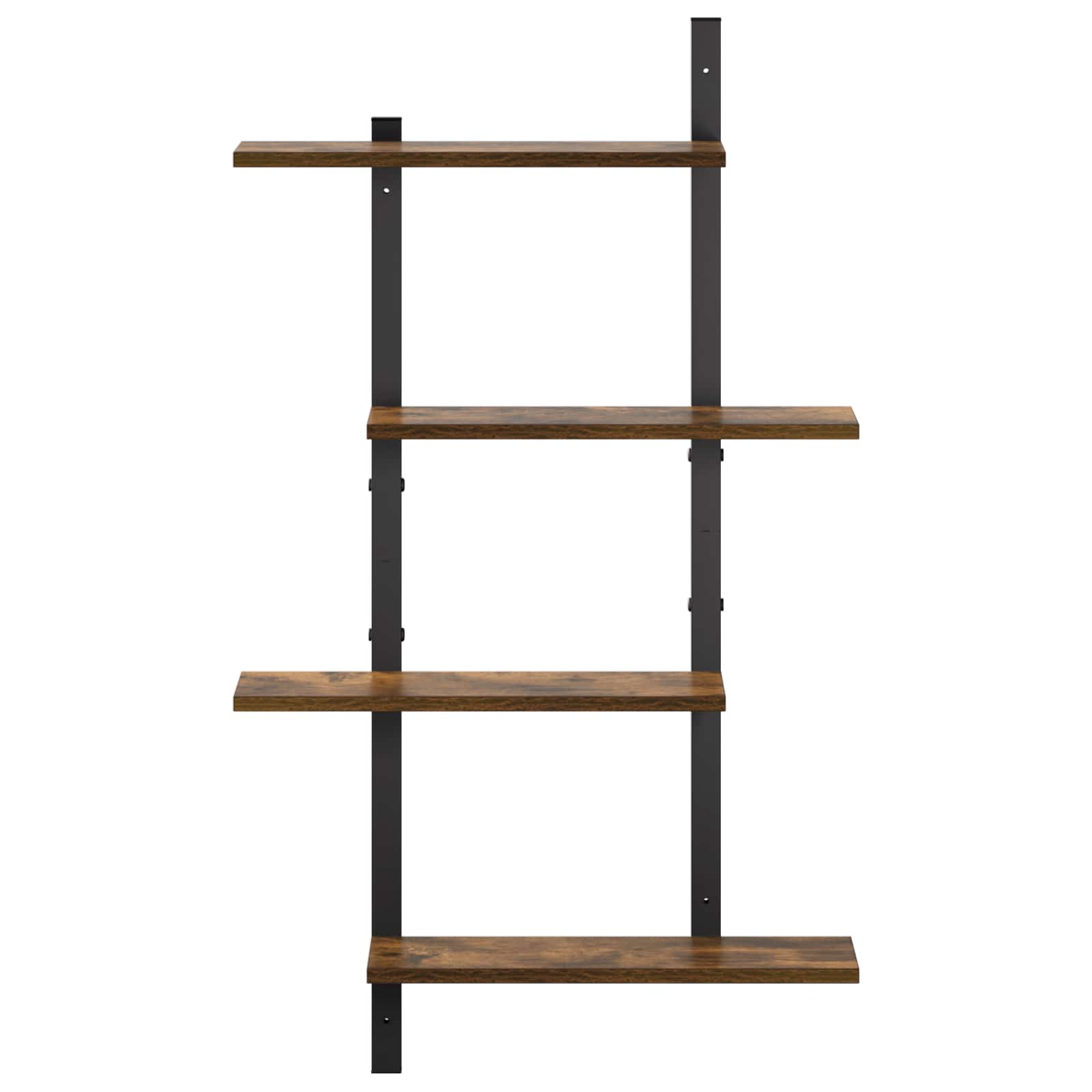 Stenska polica Dimljen hrast 61 x 13,5 x 105,5 cm Iverna plošča