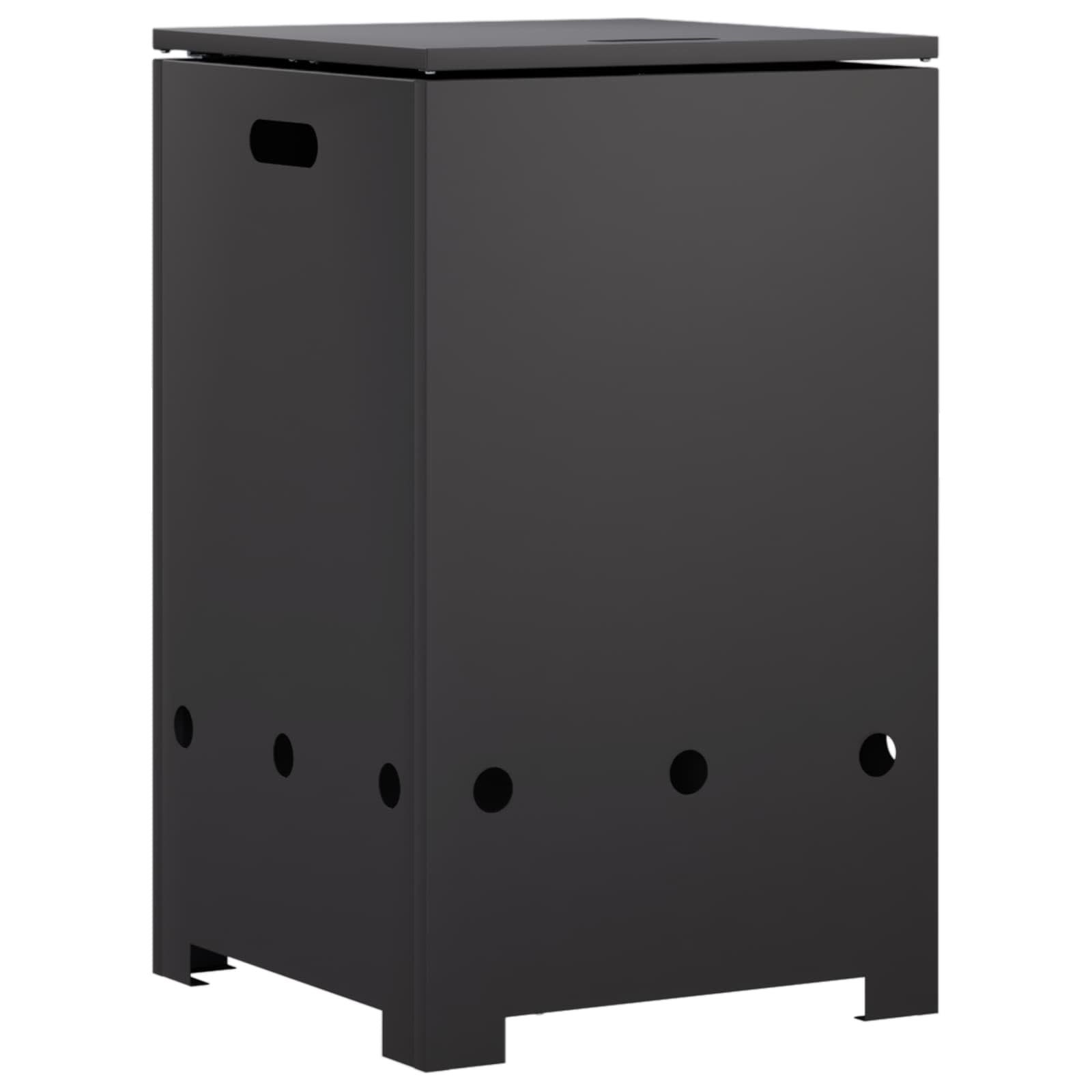 vidaXL - Gasflesombouw - 40 - x - 40 - x - 66 - cm - Staal - Zwart