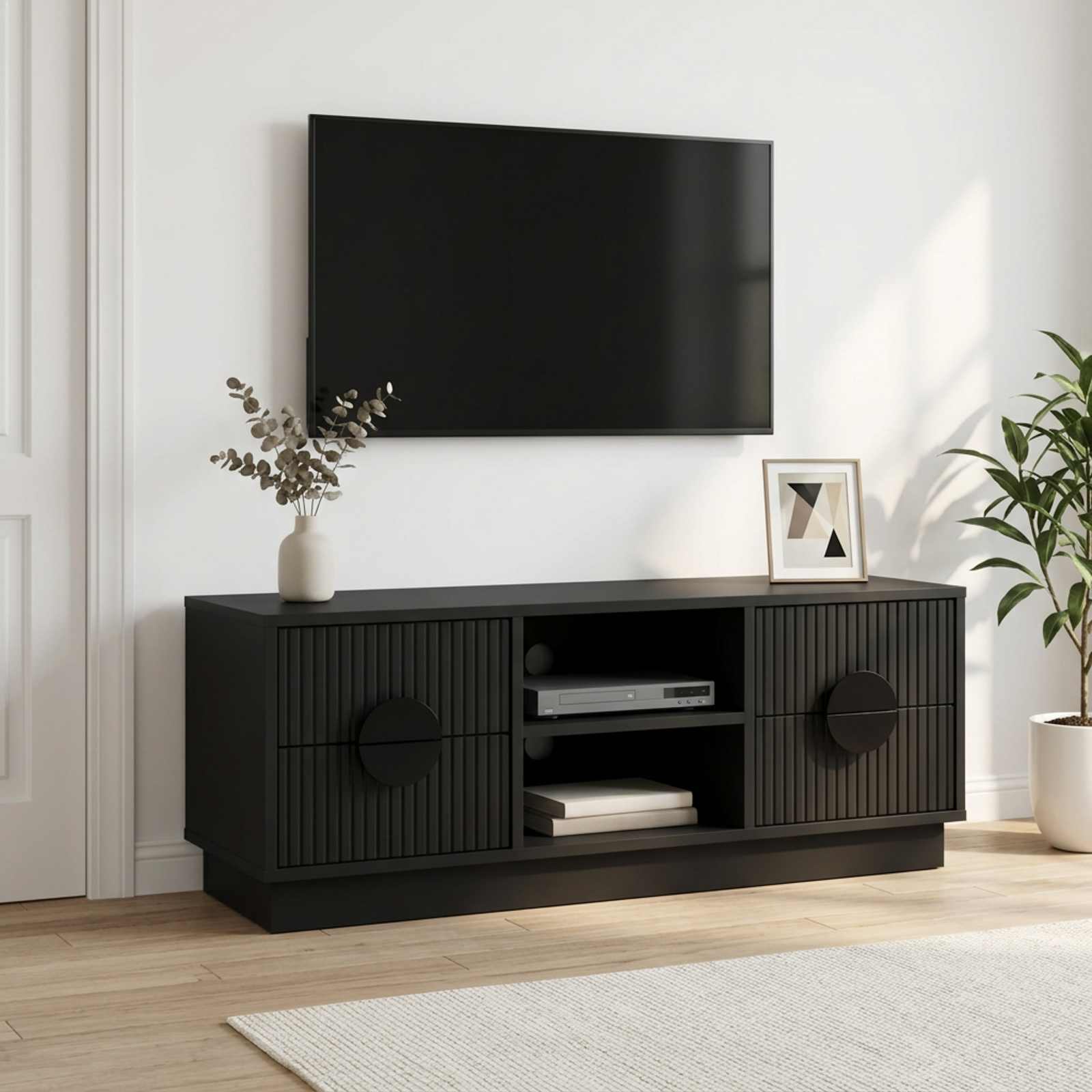vidaXL TV-skap VENRAY 101 x 36,5 x 40 cm Svart