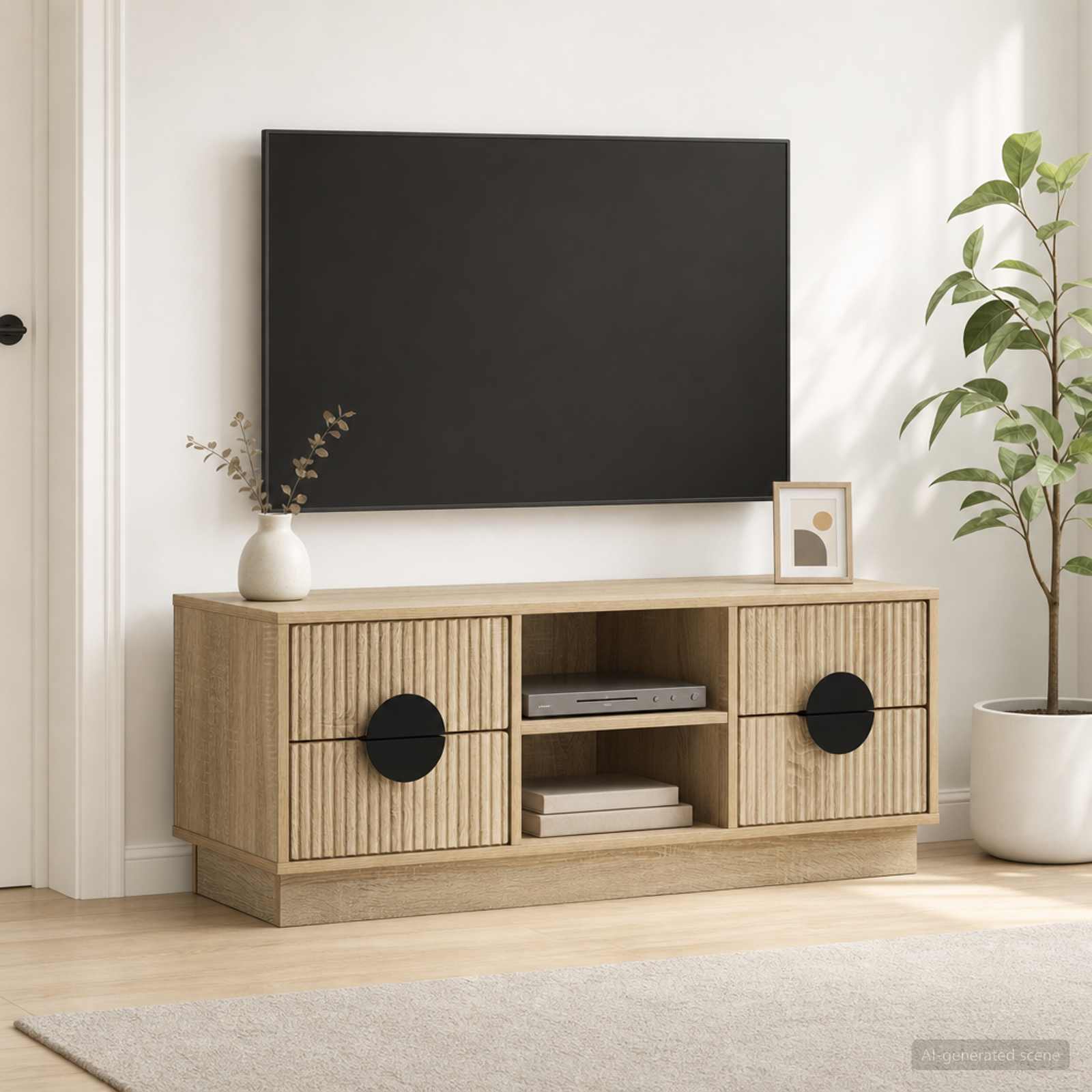 vidaXL TV-skap VENRAY 101 x 36,5 x 40 cm Sonoma eik